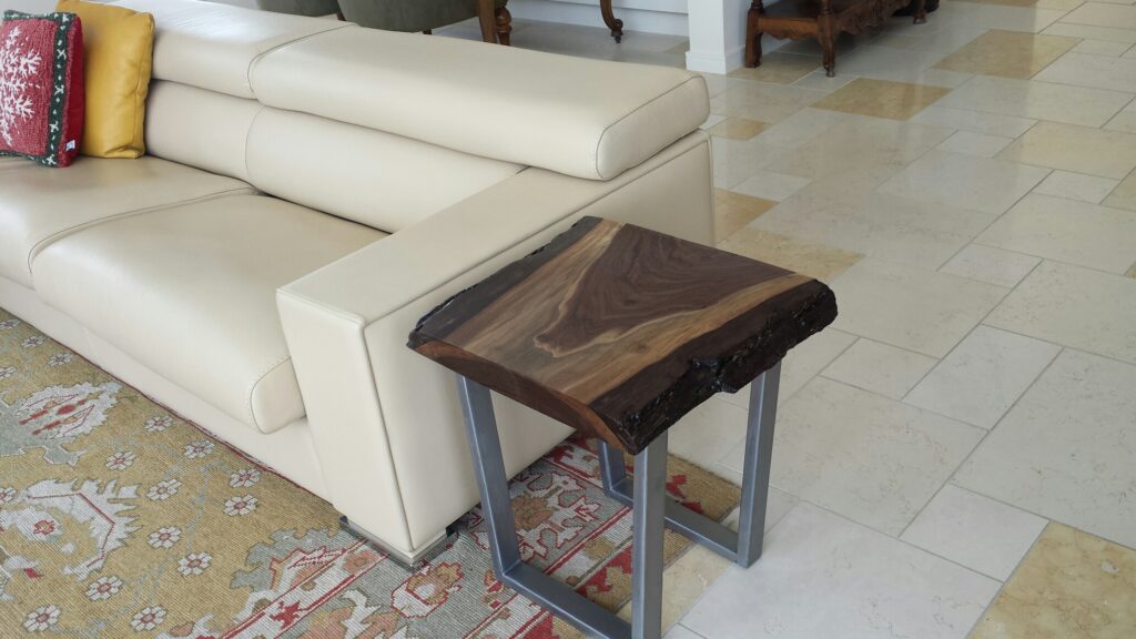 Live Edge Slab End Table